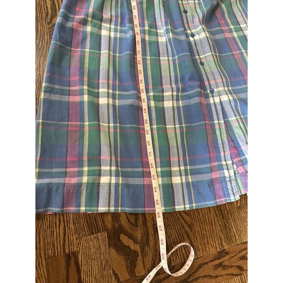 Vintage Matti Sport Pastel Plaid Cottage core PinTuck Midi 100% Cotton Dress‎ 10 - Picture 12 of 12